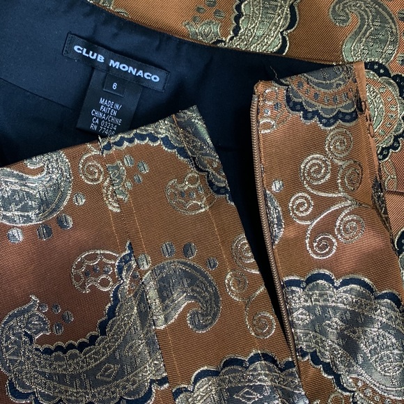 Club Monaco jacquard pleated skirt, 6 - Picture 3 of 4